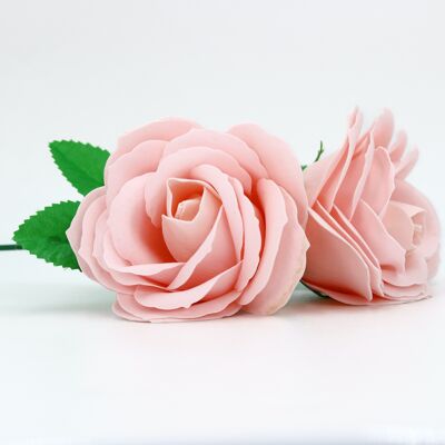 Fleur de savon – Rose moyenne Rose pâle