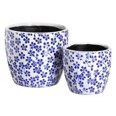 S/2 CERAMIC PLANTER DECORATION CT604467