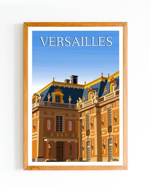 Affiche Château de Versailles - Paris - Île-de-France | Poster Vintage Minimaliste | Affiche de Voyage | Travel Poster | Déco intérieure