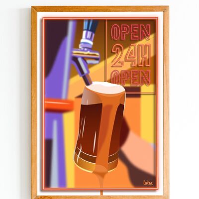 Poster Beer | Vintage Minimalist Poster | Travel Poster | Travel Poster | Interior decoration