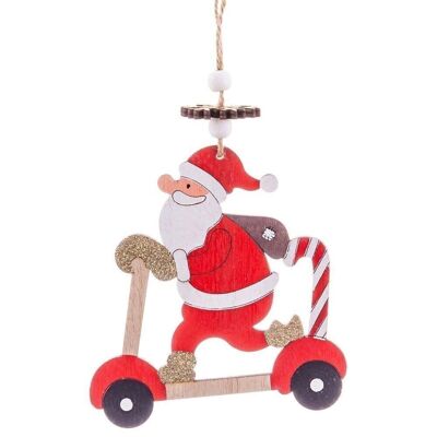 CHRISTMAS - WOODEN SCOOTER PENDANT CT720583