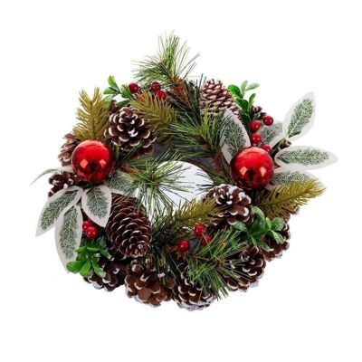 CHRISTMAS - WREATH LEAVES AND BALLS CT721003