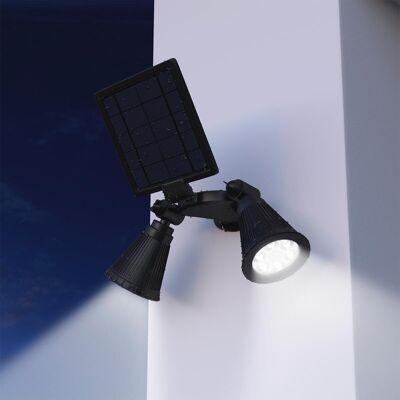 Double projecteur solaire blanc DOLBY avec détecteur de mouvement