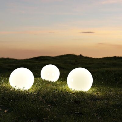 Lot de 2 boules solaires LED MOONY ∅30 cm