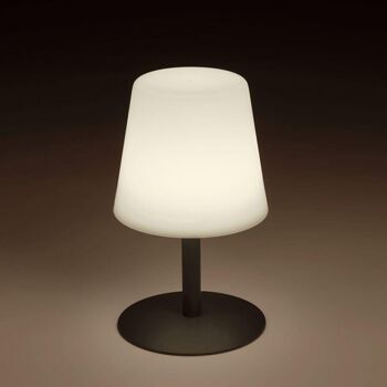 4 Lampes de table sans fil pied en acier gris STANDY MINI Rock H25cm 5