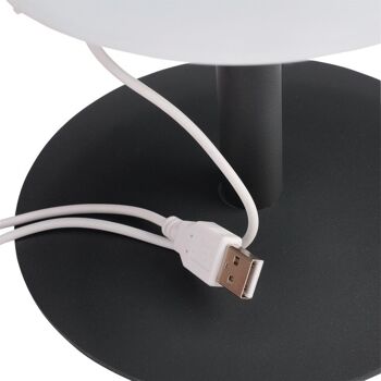 4 Lampes de table sans fil pied en acier gris STANDY MINI Rock H25cm 6