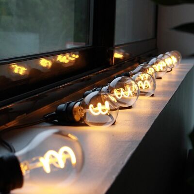Guirnalda de luz LED blanca cálida PEGGY L10m