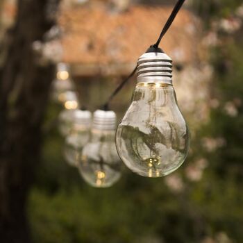 Guirlande lumineuse de jardin 10 ampoules blanc chaud FANTASY WARM 7.50m 1