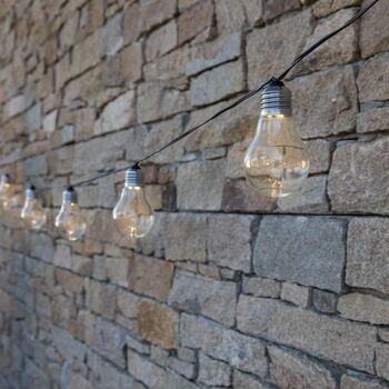Guirlande lumineuse de jardin 10 ampoules blanc chaud FANTASY WARM 7.50m 4