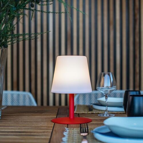 Lampe de table sans fil rouge LED STANDY MINI Love H25cm