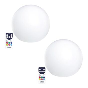 Lot de 2 boules lumineuses sans fil BOBBY ∅30cm 2