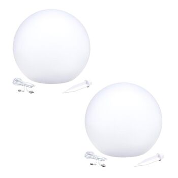 Lot de 2 boules lumineuses solaire SOLSTY ∅30cm 2