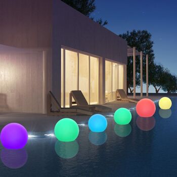 Lot de 2 boules lumineuses solaire SOLSTY ∅30cm 6