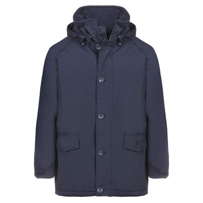 Chaqueta de invierno chaqueta de patrón - SoftLan® + Sorona® - azul oscuro / azul marino