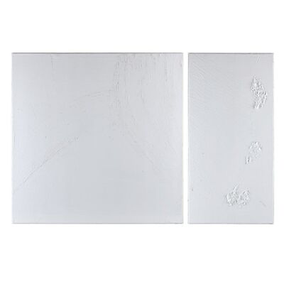 S/2 MURAL PARED ABSTRACTO BLANCO RESINA CT605091