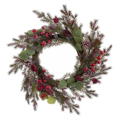 CHRISTMAS - HOLLY AND LEAVES WREATH CT721025