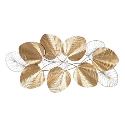 METAL GOLD LEAVES WALL MURAL DECOR CT603848