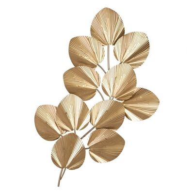 METAL GOLD LEAVES WALL MURAL DECOR CT603849