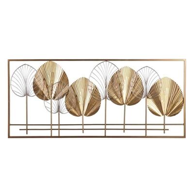 METAL GOLD LEAVES WALL MURAL DECOR CT603851
