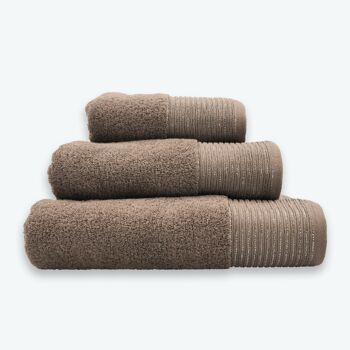 Serviettes de bain de luxe à bordure scintillante - 100 % coton 5