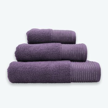Serviettes de bain de luxe à bordure scintillante - 100 % coton 6