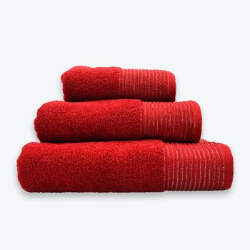 Serviettes de bain de luxe à bordure scintillante - 100 % coton 7