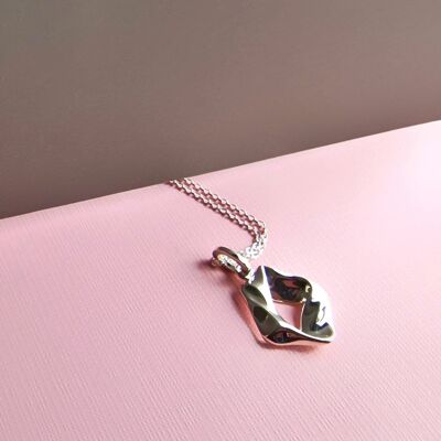 Collier textile en argent