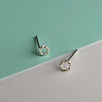 Boucles d'oreilles en argent Vintage Stacker Stud