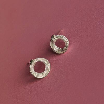 Boucles d'oreilles en fil d'argent