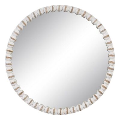 WALL MIRROR PINK WHITE WOOD CT606336