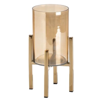 CANDLE HOLDER GOLD GLASS-METAL DECORATION CT607982
