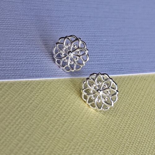 Nazca Lines Mandala Stud Earrings