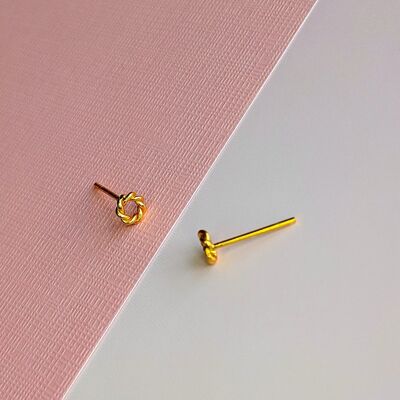 Gold Vintage Stacker Stud Earrings