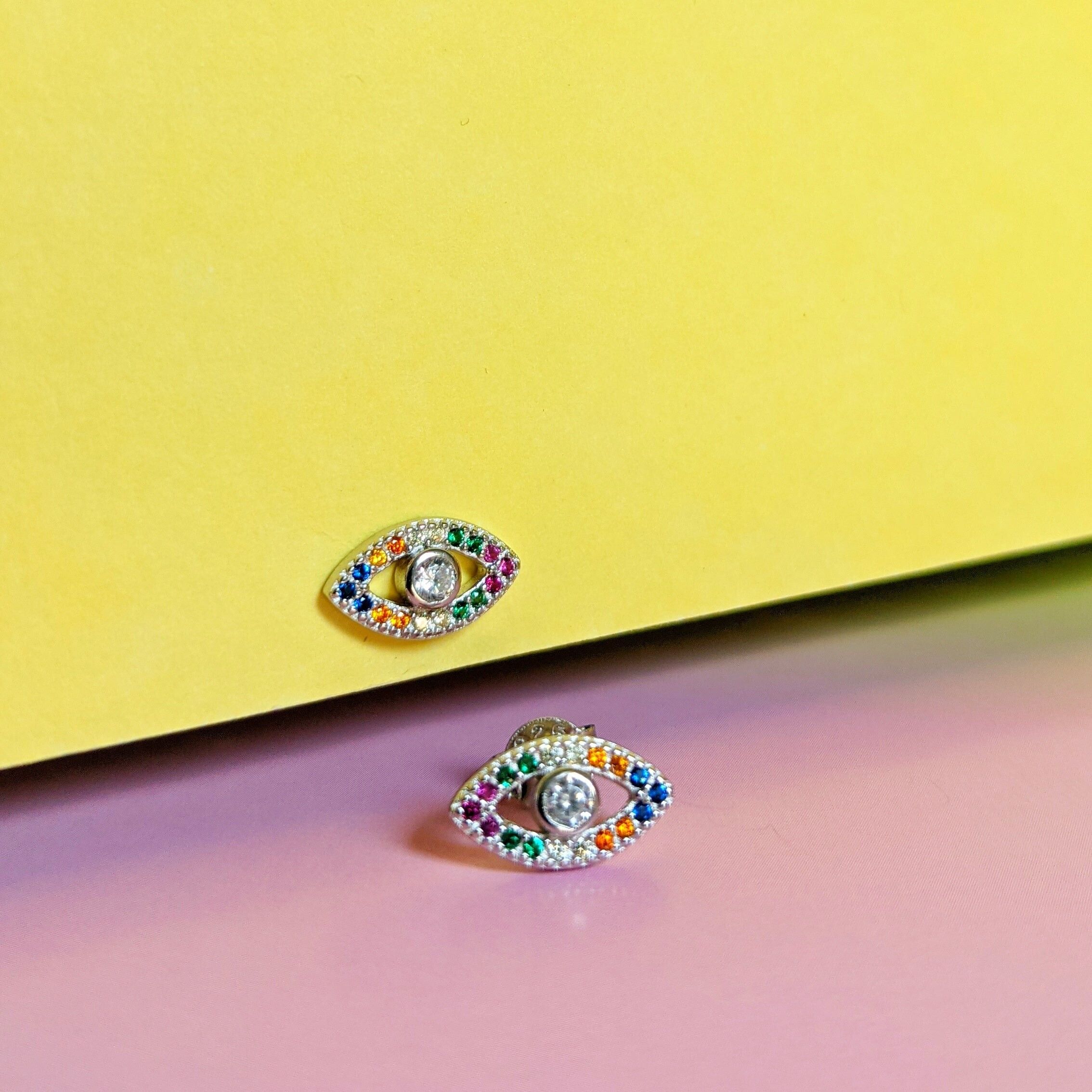 Orecchini a bottone Not So Evil Eye