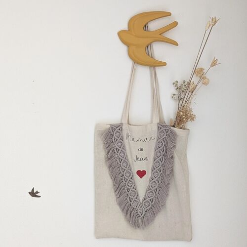 Tote Bag macramé personnalisé