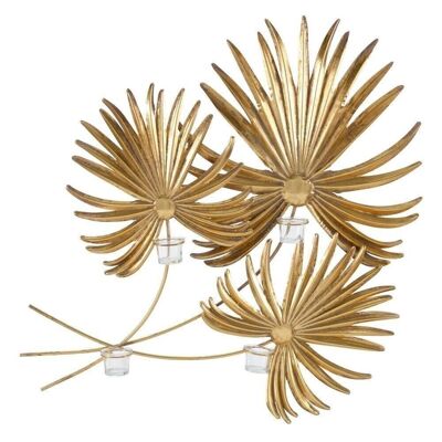 METAL GOLD LEAVES WALL MURAL DECOR CT605319