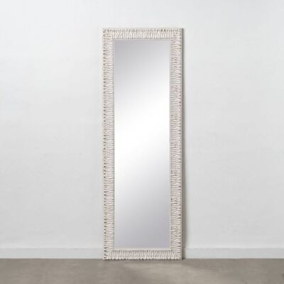 WHITE EMBOSSED DECORATION MIRROR CT608630