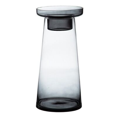 CANDLE HOLDER GRAY GLASS DECORATION CT602919