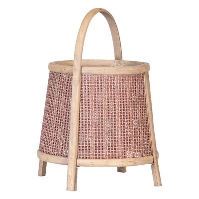 BROWN NATURAL FIBER CANDLE LANTERN CT604328