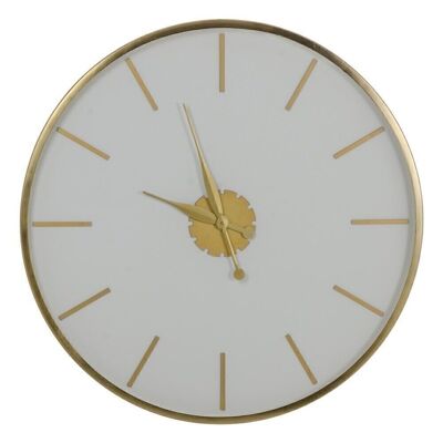 WHITE-GOLD WALL CLOCK STEEL / GLASS CT607911