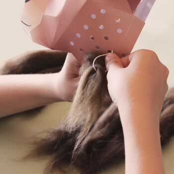 Kit création tête animal en 3D -Kit bricolage/activité enfant en français/anglais 4