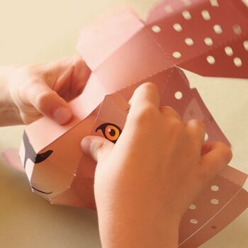 Kit création tête animal en 3D -Kit bricolage/activité enfant en français/anglais 5