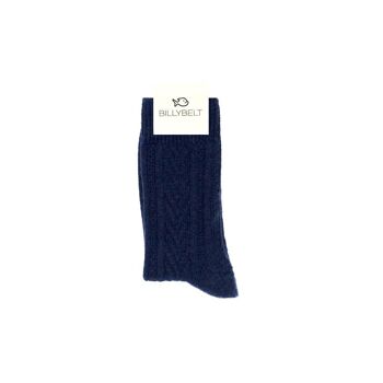 Chaussettes en laine Bleu marine