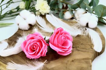 Fleur de savon – Rose moyenne Rose foncé 1
