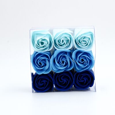 FLOWER SOAP Blue roses x9