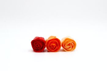 SAVON FLEUR roses Rouges/Oranges x9 2