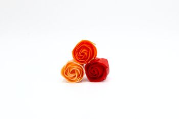 SAVON FLEUR roses Rouges/Oranges x9 3