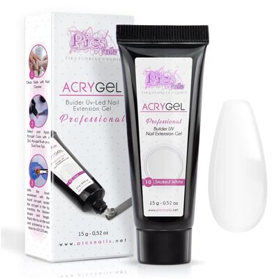 Acrygel Smoked White 10 - Gel Acrilico per Unghie 15 g