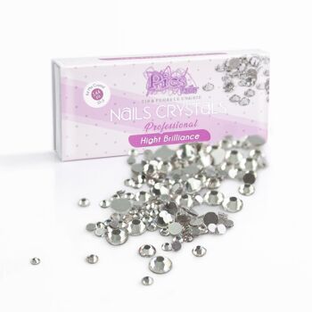 Kit de paillettes Mix Crystal 144 pièces (5 tailles) 1