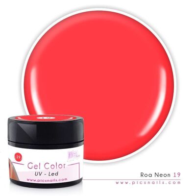 Gel Color uv/led Rose Néon 19 - 5 ml